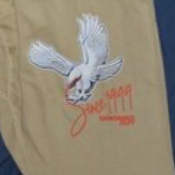 Brand New Never Worn Men's Tan Joggers W/ Design - Picture 3 of 4